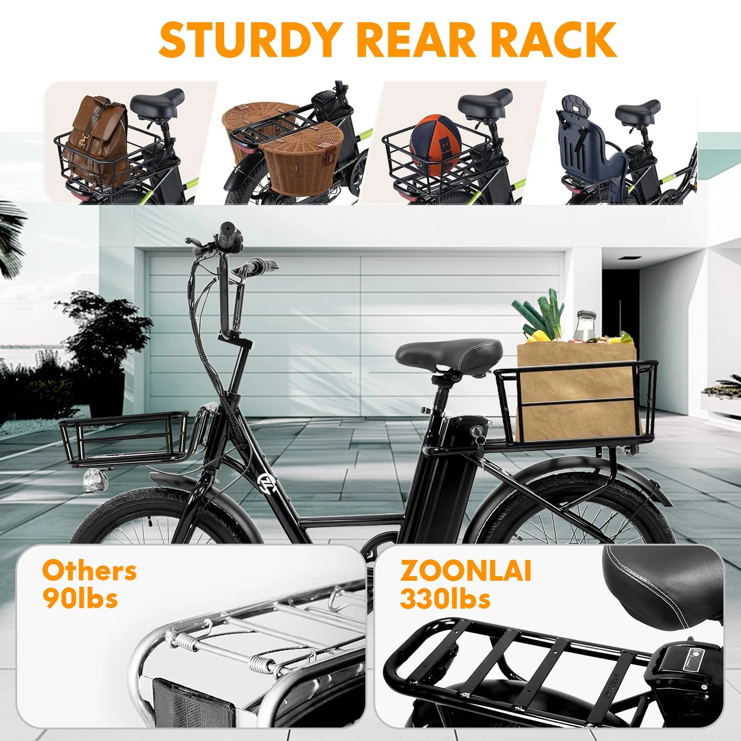 Adult electric bicycle 750W motor 7-speed adjustable, 26MPH 22mph range, front and rear disc brakes, multi terrain riding electr