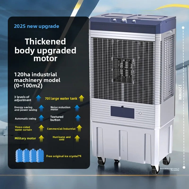 Fan Refrigeration Household Air Cooler Small Water Cooling  Mobile Industrial Water Air Conditioner Kitchen Air Conditioner Fan