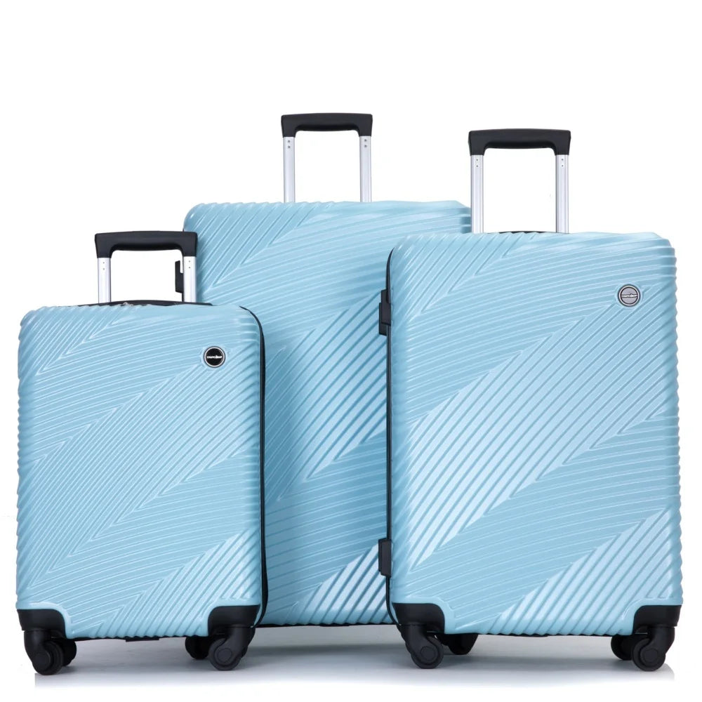 3 Piece Luggage Set Lightweight Suitcase Spinner Wheels Telescoping Handle Travel Suitcase Rolling Trolley Luggage 20/24/28 Inch