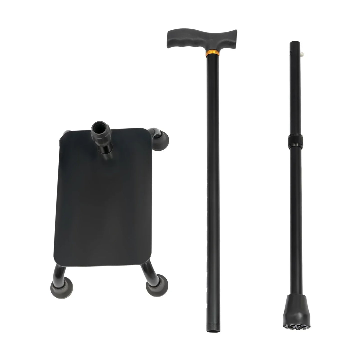 Stair Climbing Assist Cane Adjustable Height Walking Stick w/ Anti-Slip Base 85-105cm Lightweight Aluminum Alloy Aid for Elderly