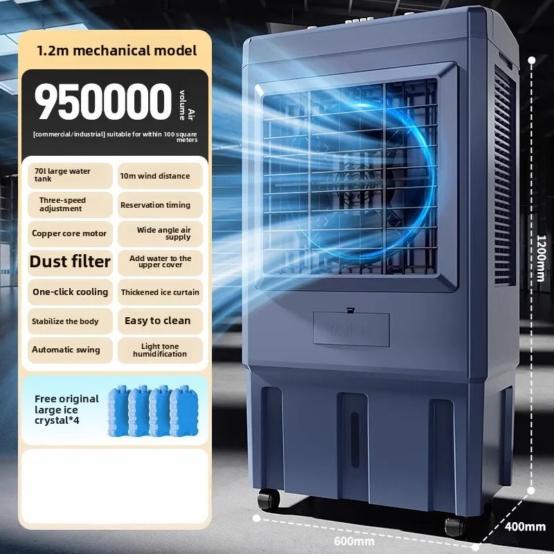 Fan Refrigeration Household Air Cooler Small Water Cooling  Mobile Industrial Water Air Conditioner Kitchen Air Conditioner Fan