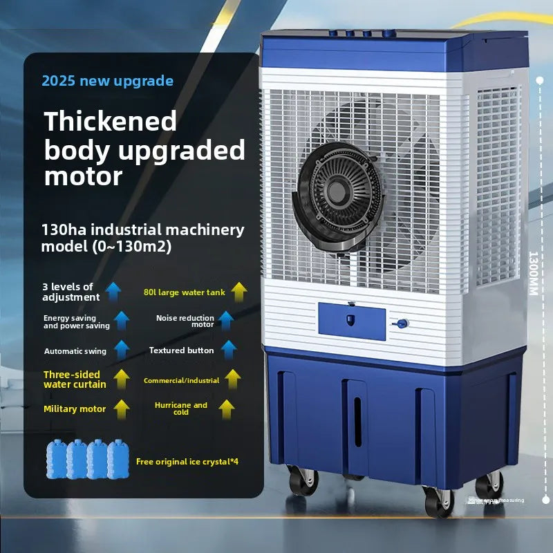 Fan Refrigeration Household Air Cooler Small Water Cooling  Mobile Industrial Water Air Conditioner Kitchen Air Conditioner Fan