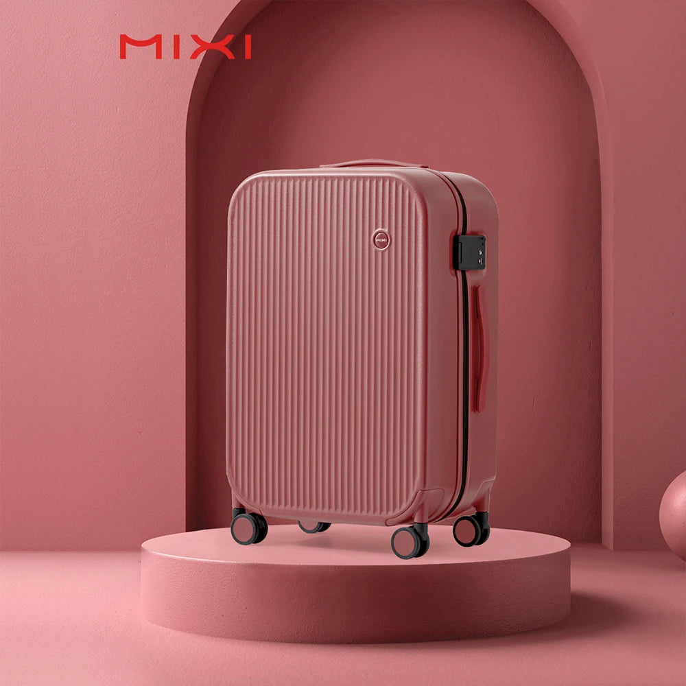 Mixi Carry On Luggage 20'' Suitcase Hardside Rolling Luggage Women Travel 24''26''Suitcases 100% PC Spinner Wheels TSA Lock