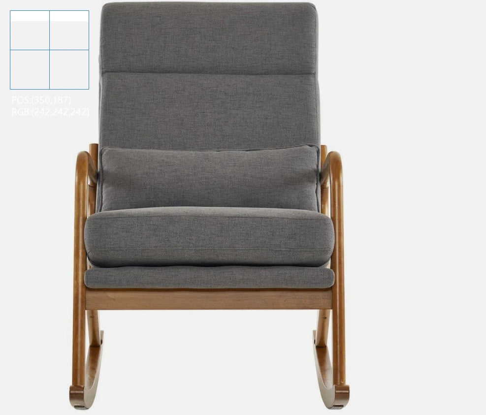 Relaxing Glider Rocking Chair High Backrest Rocking Armchair, Mid Century Accent Chair for Living Room Bedroom, Study