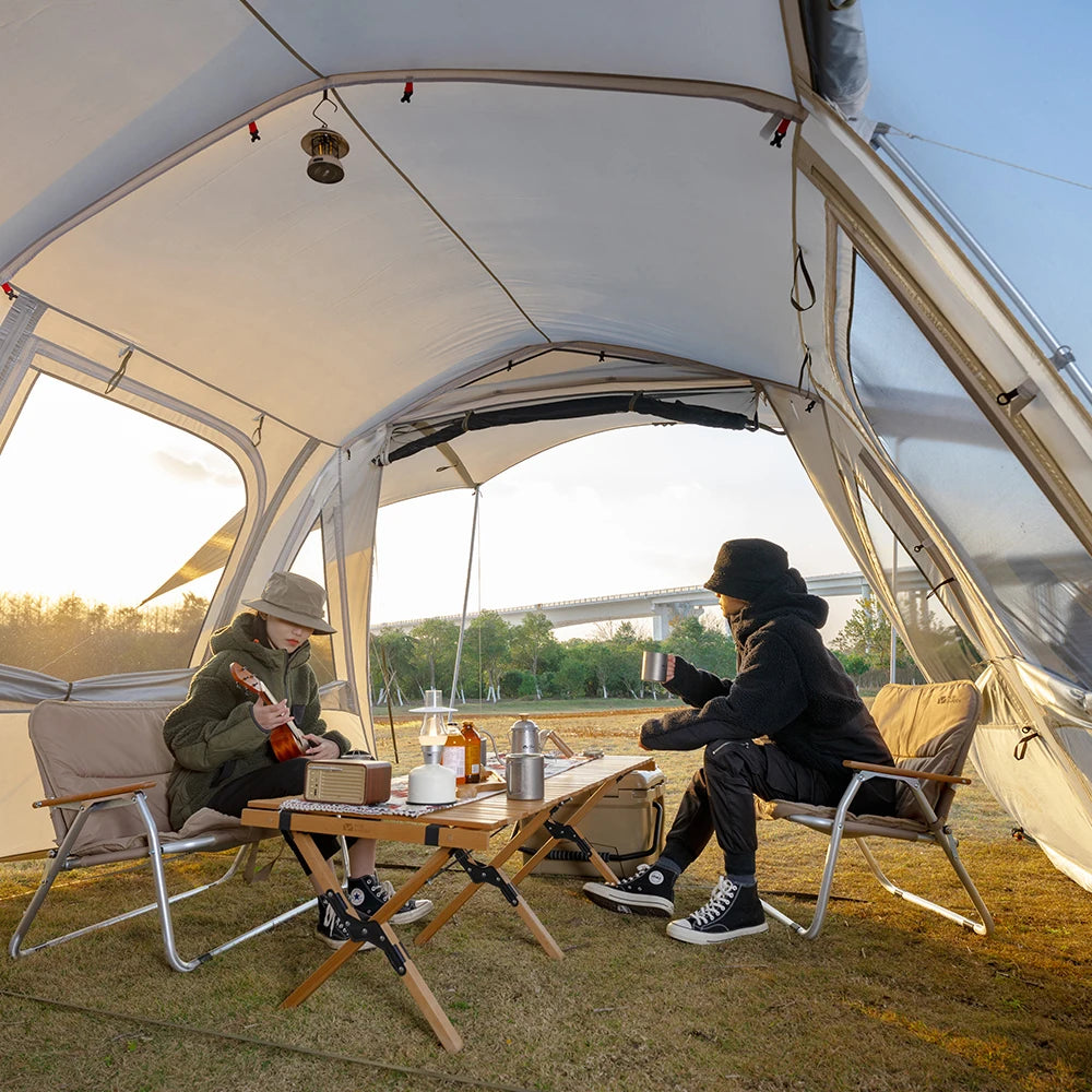MOBI GARDEN Camping LS4 Tunnel Tent Living Shell Tent Large Blow Tent Invite Space Two Bedrooms
