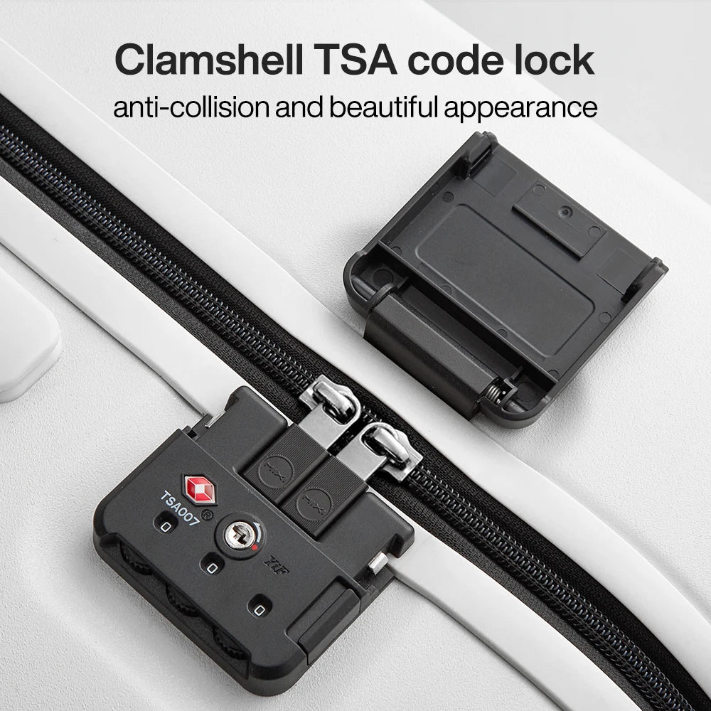 Mixi Carry On Luggage 20'' Suitcase Hardside Rolling Luggage Women Travel 24''26''Suitcases 100% PC Spinner Wheels TSA Lock