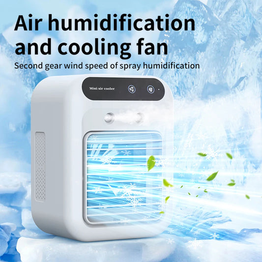 Portable Air Conditioners,3-In-1 Cooling Fan Air Conditioner with 2-Speed,Built-In 1800mah Battery,Air Cooler for Home&Outdoor