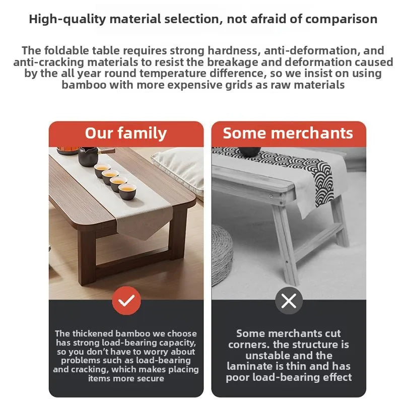 Folding Coffee Table Small Table For Living Room Tea table Bay Window Table Bedroom Table Study Table Low Table