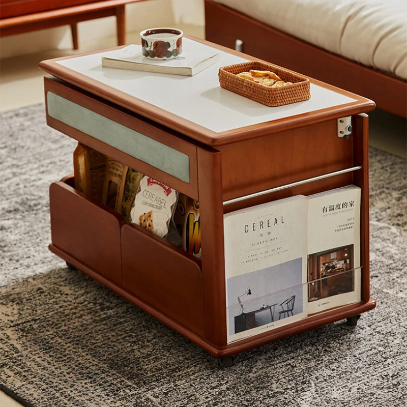 Cabinet Wood Coffee Table Lift Portable Walnut Design Living Room Side Table Folding Modern Luxury Mesa De Centro Sala Furniture