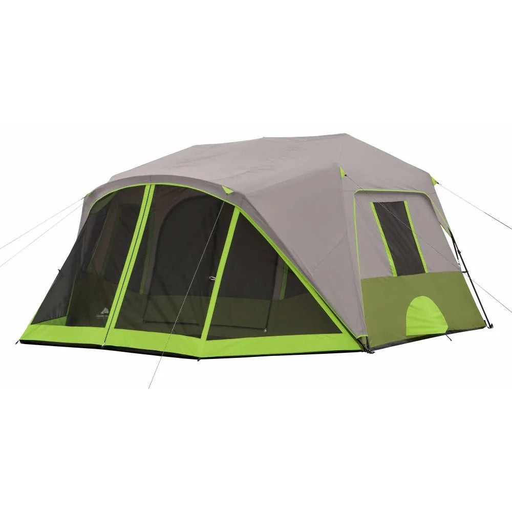 tent,14' x 13.5' 9 Person 2 Room Instant Cabin Tent with Screen Room, 30.8 lbs,No assembly required,Carry bag included,tents