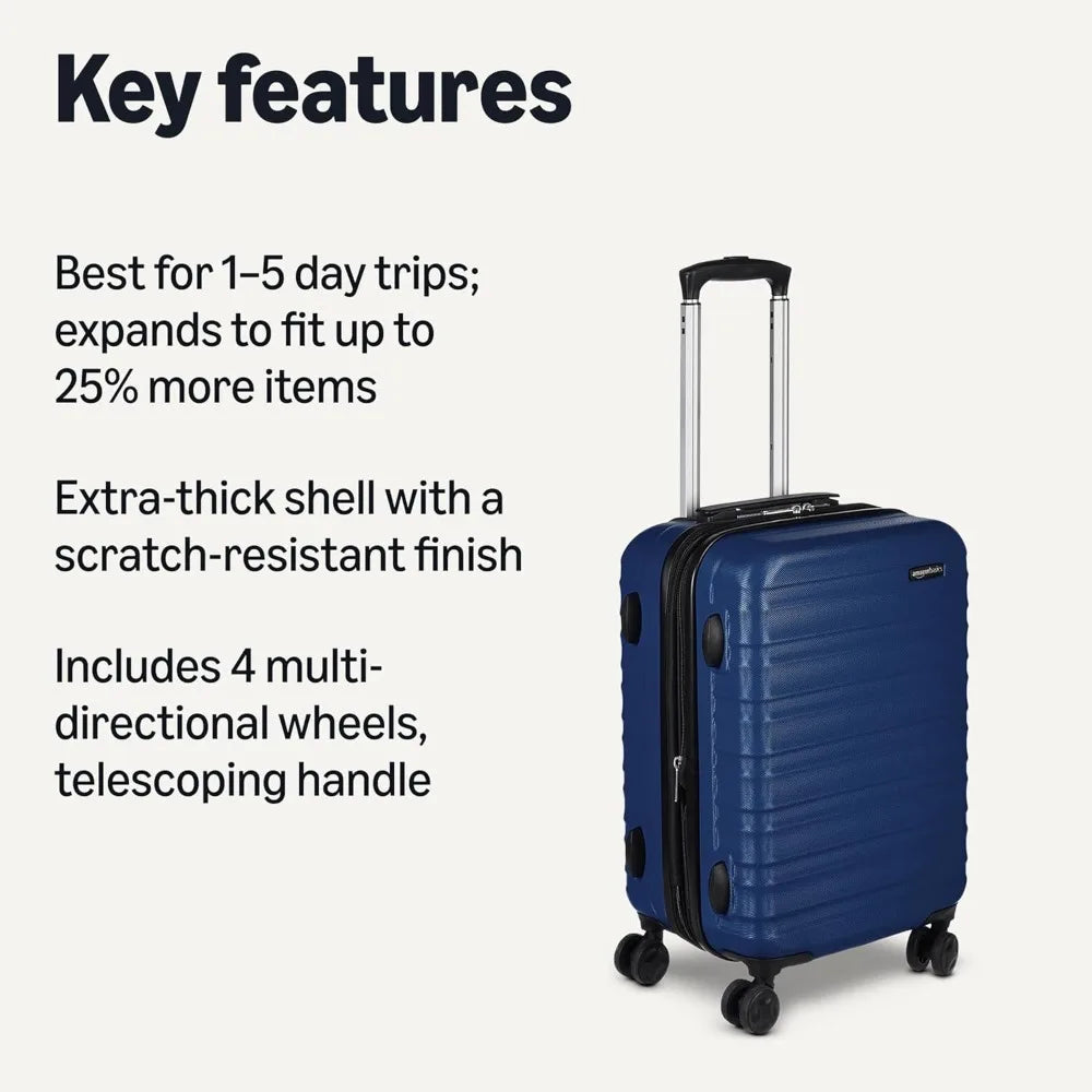 21-Inch Hardside Carry-On Luggage, Hardshell Suitcase With Wheels, Expandable For Up to 25% More Space, With Scratch-Resistant
