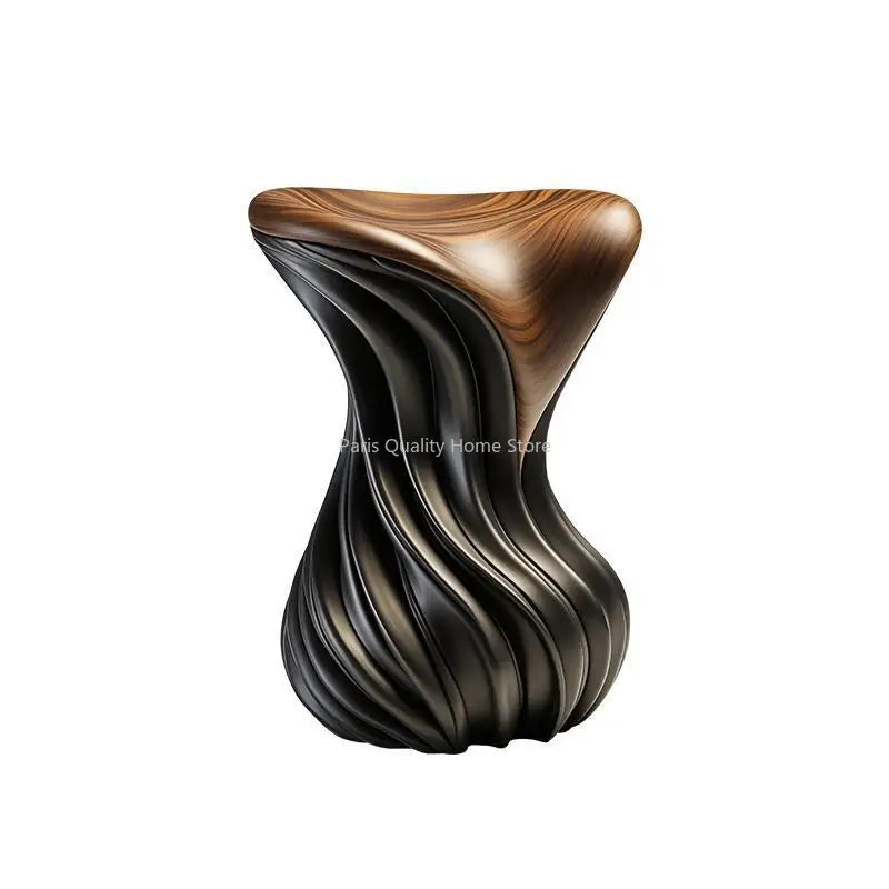 Creative Design Solid Wood Light Luxury Sofa Side Corner Coffee Table Walnut High-end Artist Home Wooden Pier Coffee Table