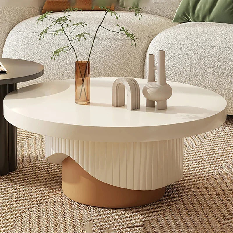 Cute Modern Coffee Tables Premium Space Saving Luxury Round Side Table Aesthetic Minimalist Mesa De Centro De Sala Furniture