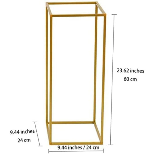10 Pcs Gold Wedding Flower Centerpiece Metal Flower Holder Flower Arrangement 24in/60cm Tall Geometric Centerpieces Vase