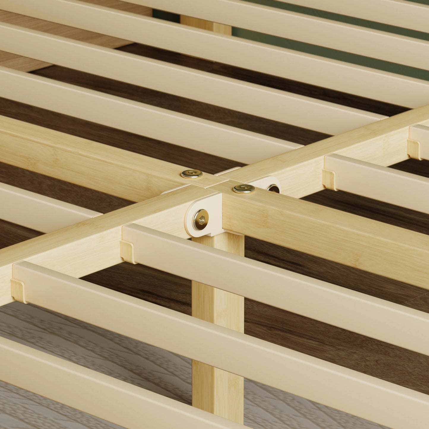 ZIYOO 10 inch Full-Size Premium Bamboo Bed Frame - Comfortable, Safe, Easy to Assemble Modern Minimalist Design