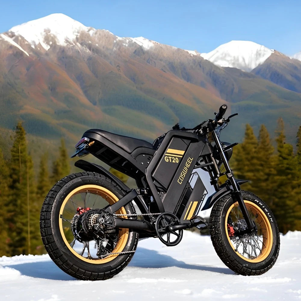 Coswheel Electric bike for Adult 2000W 60V Off-Road Motorcycle Mountain Bikes 20Inch Electric bike Fatbike Motorcycles ebike