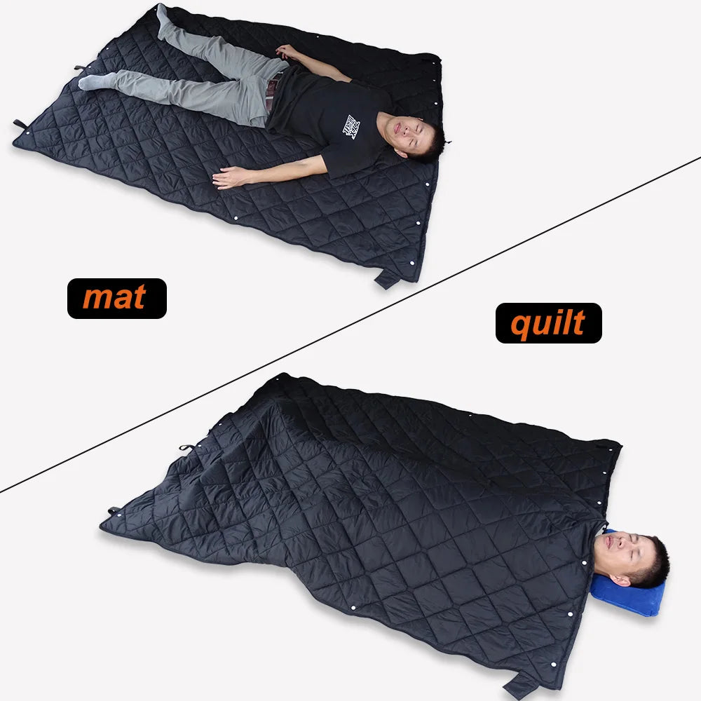 3 in 1 Tourist Sleeping Bag Poncho Quilt Blanket Camping Sleeping Bags Gears For Outdoor Camp Trekking Backpacking Tourism