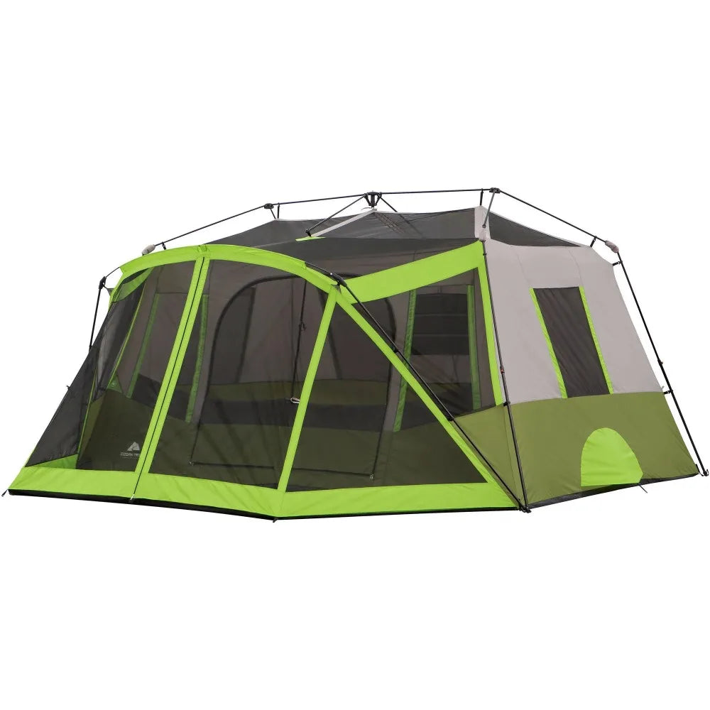 tent,14' x 13.5' 9 Person 2 Room Instant Cabin Tent with Screen Room, 30.8 lbs,No assembly required,Carry bag included,tents