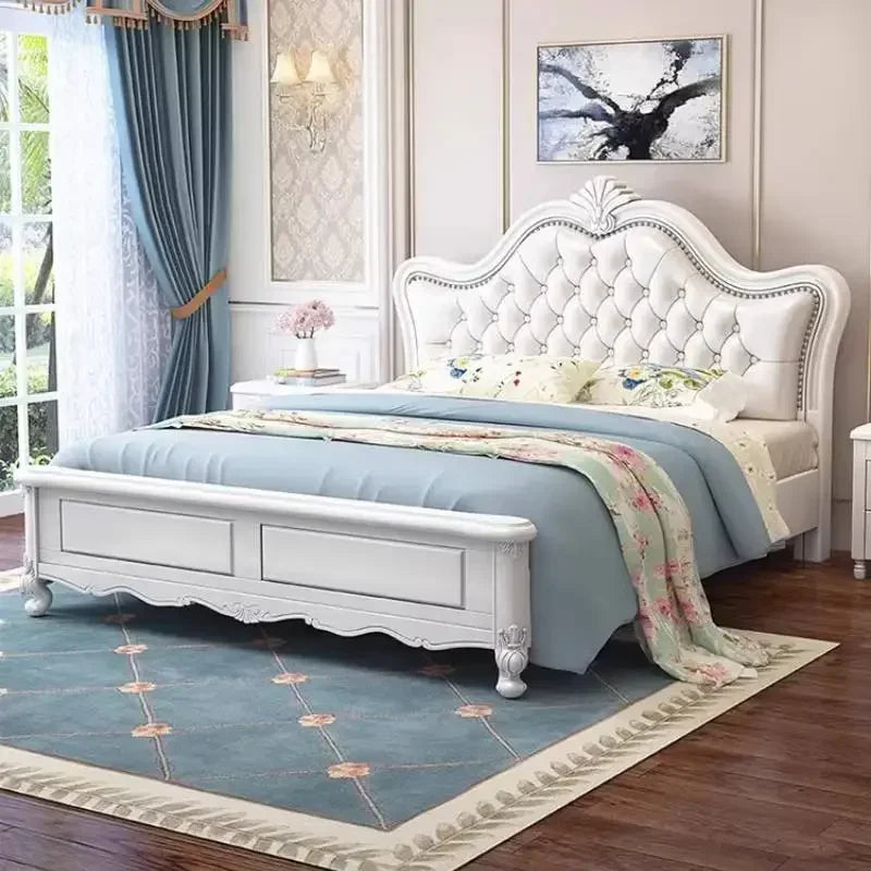 Large Platform Wood Bed Frame Waterproof Modern King Size Frames Double Bed Monster Headboards Camas Matrimoniales Furniture
