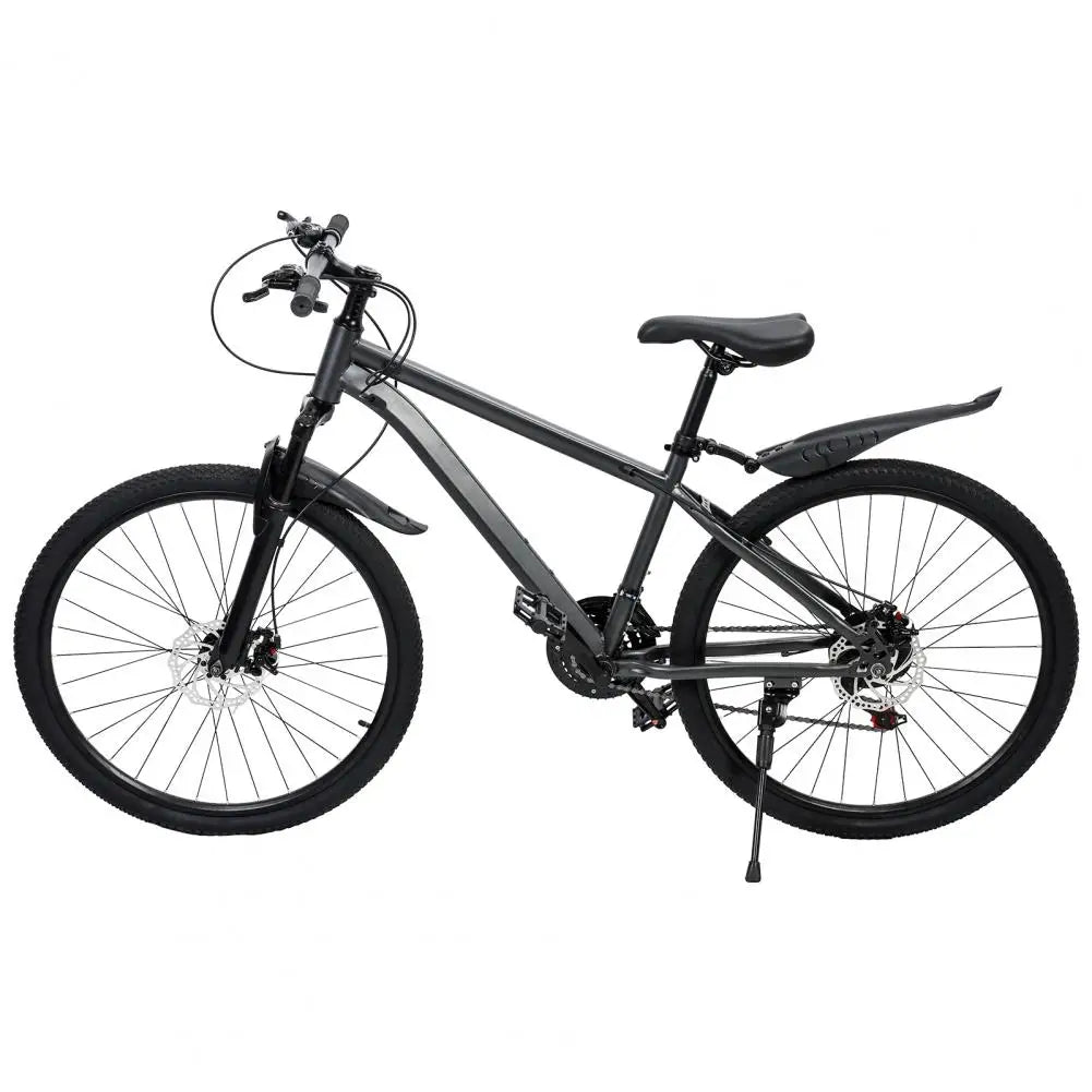 26 Inch Mountain Bike, Men Women MTB with 21 Speeds, High-Carbon Steel Frame, Front Rear Disc Brakes, Mountain Bicycle for Adult