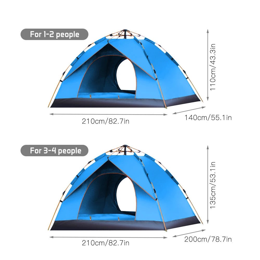 Outdoor Up Tent Water-resistant Portable Instant Camping Tent for 1-2 People Family Tent instant up tent camping tent