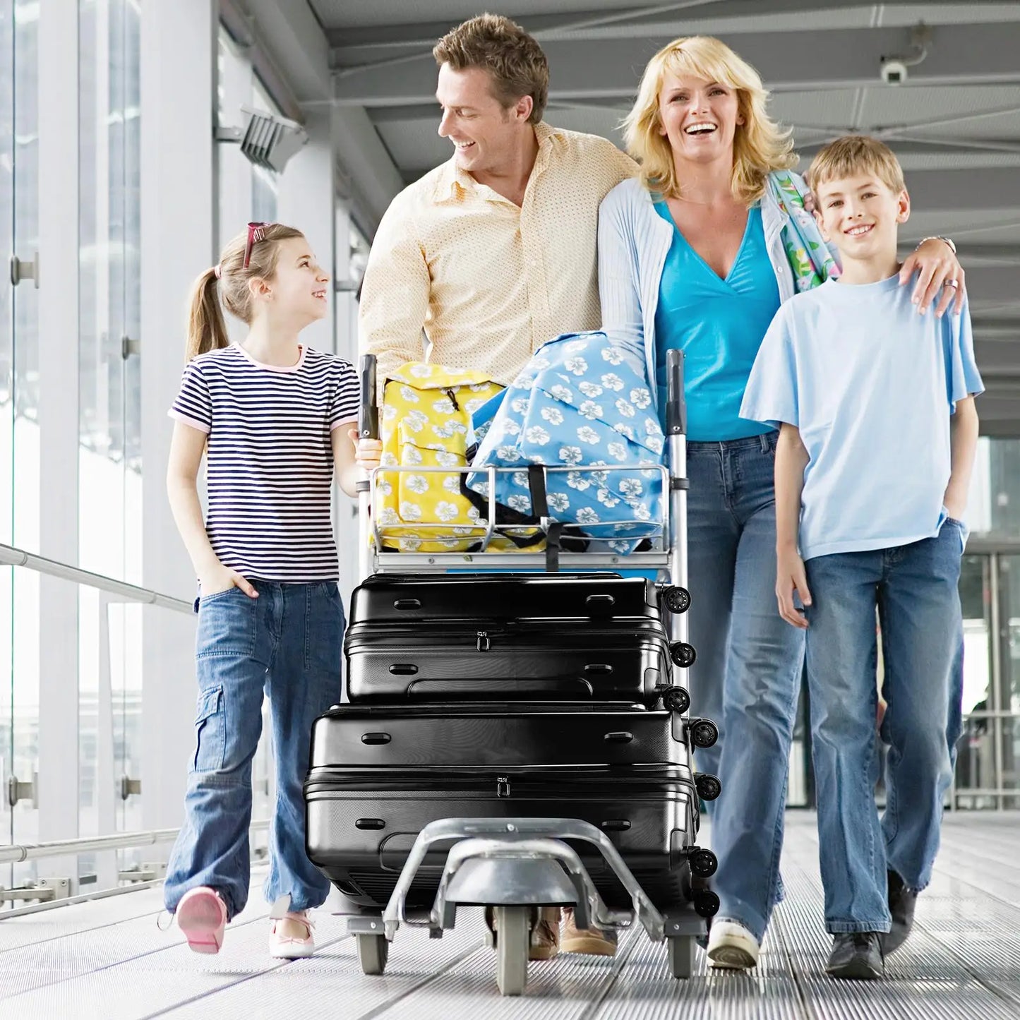 3-Piece Lightweight Luggage Set, Expandable Hardshell Suitcases with TSA Lock & Wheels (20/24/28, )