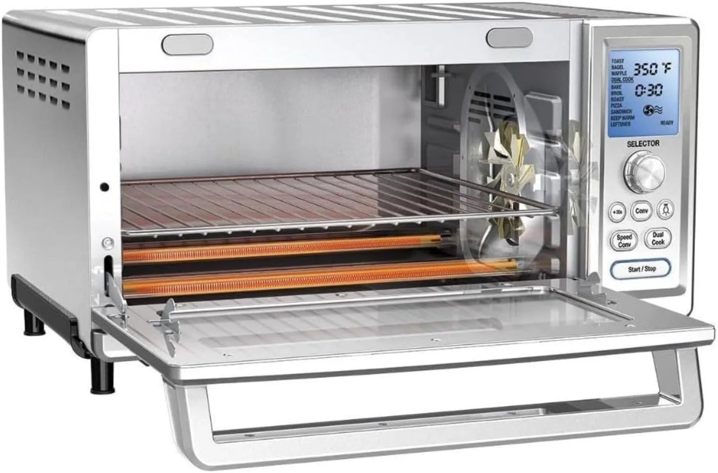 Cuisinart Convection Toaster Oven, Stainless Steel, 16.93"D x 20.87"W x 11.42"H, TOB-260N1