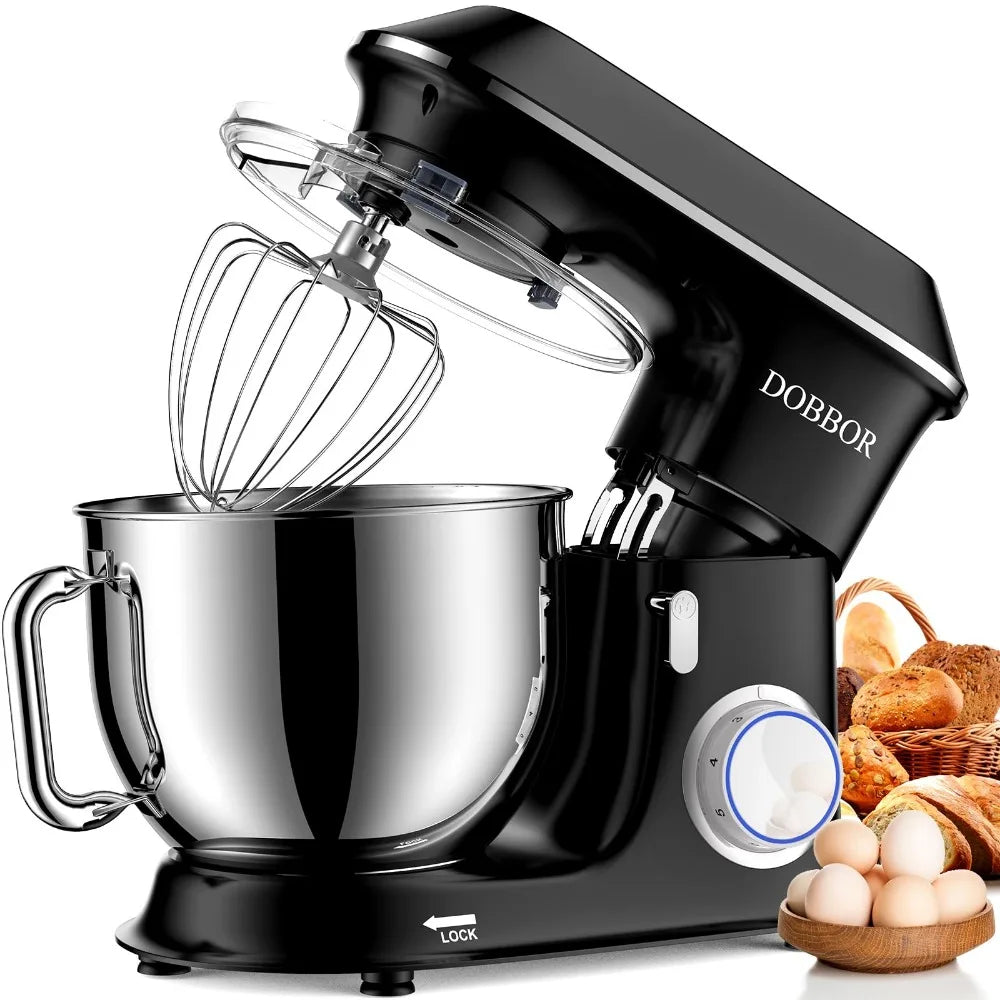 Electric Stand mixer, 9.5QT 660W 7Speeds Tilt-Head Dough Mixers, Bread Mixer with Dough Hook, Whisk, Beater, Splash Guard