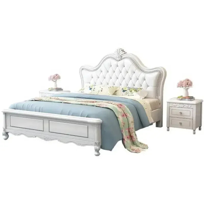 Large Platform Wood Bed Frame Waterproof Modern King Size Frames Double Bed Monster Headboards Camas Matrimoniales Furniture
