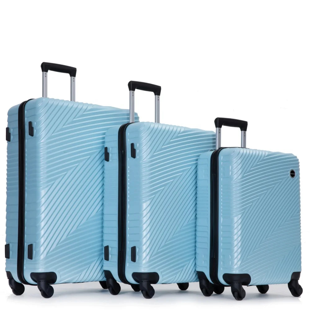 3 Piece Luggage Set Lightweight Suitcase Spinner Wheels Telescoping Handle Travel Suitcase Rolling Trolley Luggage 20/24/28 Inch