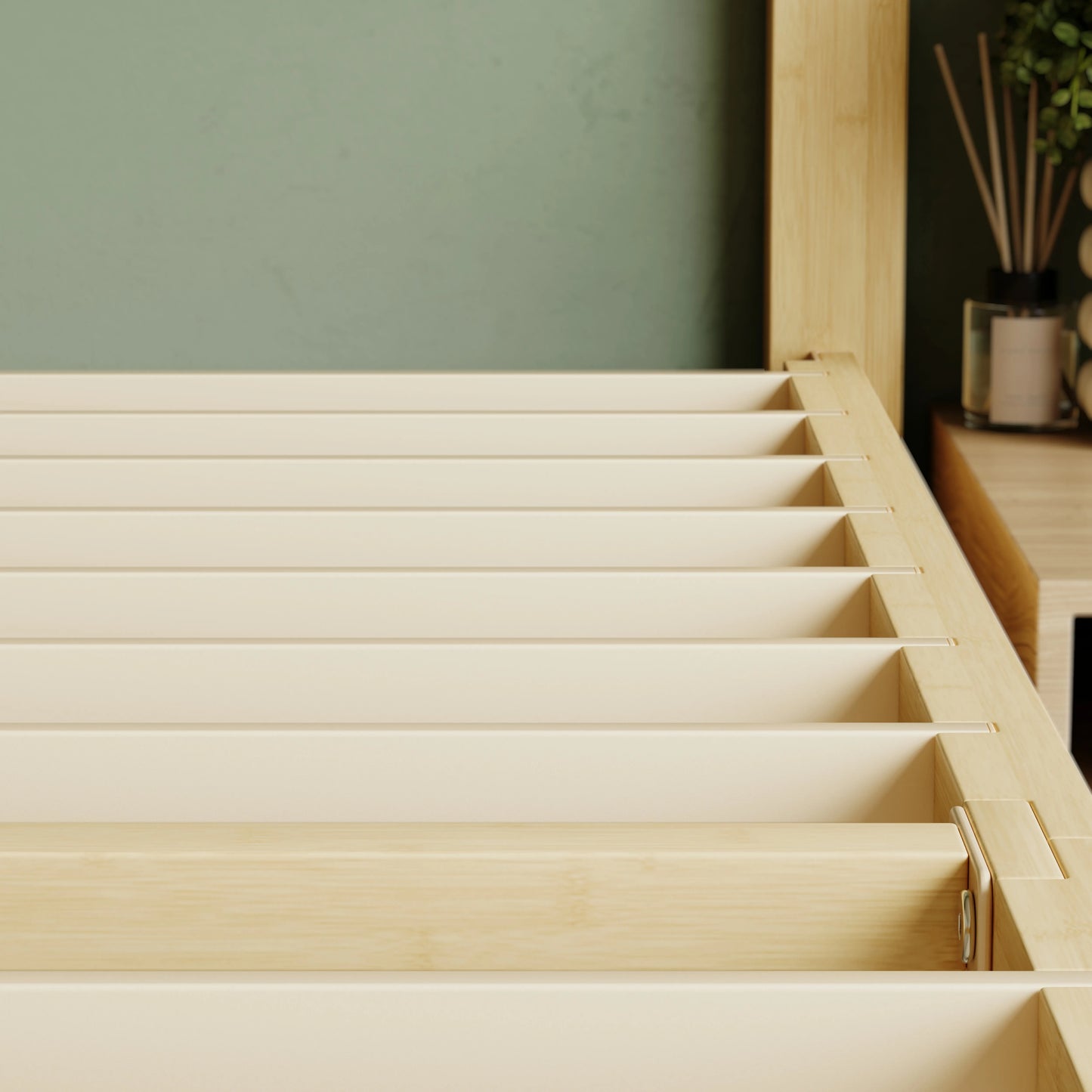 ZIYOO 10 inch Full-Size Premium Bamboo Bed Frame - Comfortable, Safe, Easy to Assemble Modern Minimalist Design