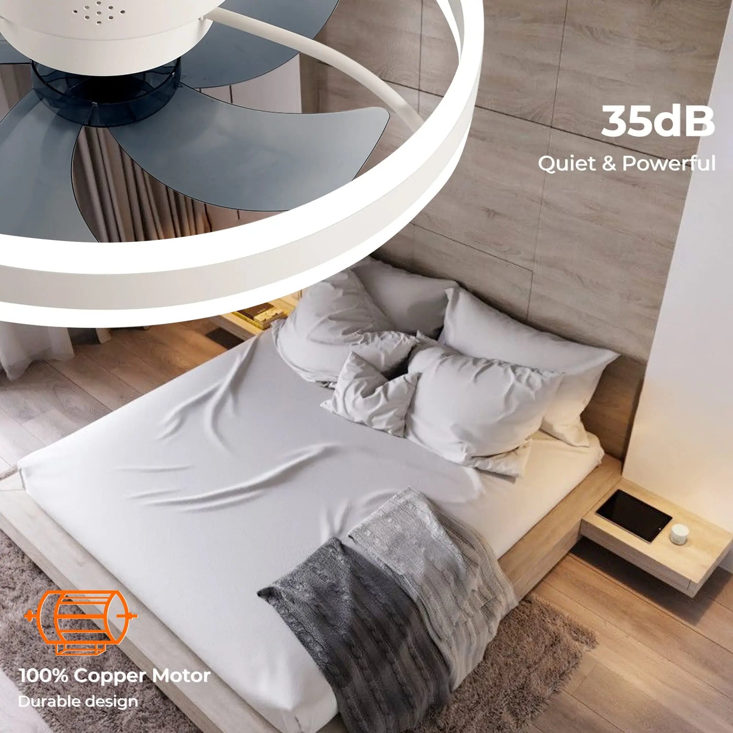 Ceiling Fan With Light And Remote Control Fanstira LED Lamp Small Decorative Fans Cooler Decoration For Bedroom Home Appliance