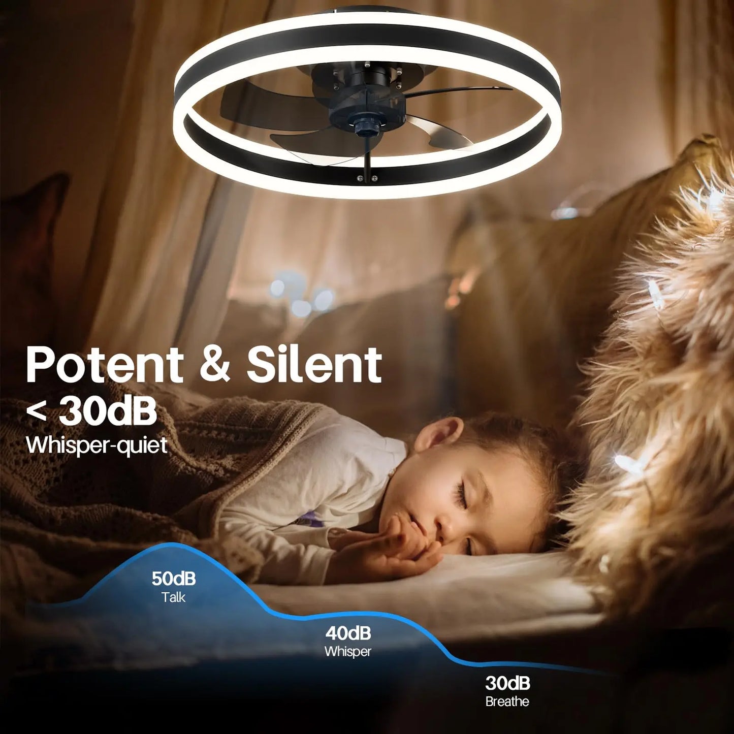 Ceiling Fan With Light And Remote Control Fanstira LED Lamp Small Decorative Fans Cooler Decoration For Bedroom Home Appliance