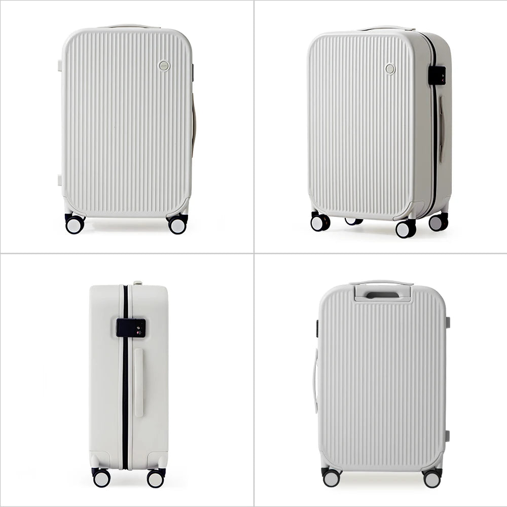 Mixi Carry On Luggage 20'' Suitcase Hardside Rolling Luggage Women Travel 24''26''Suitcases 100% PC Spinner Wheels TSA Lock