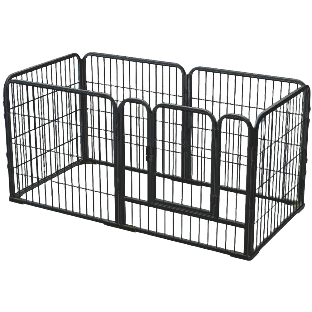 6 Panels Heavy Duty Dog Puppy Playpen Foldable Puppy Kennel Cage Fence Dog Exercise Fence for Dog Cat Rabbit Exercise