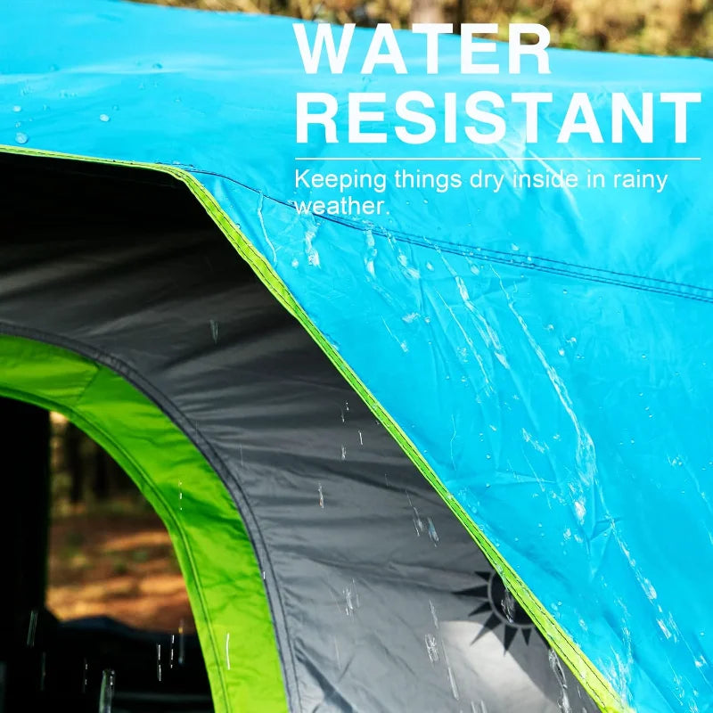EVER ADVANCED 6 Person Blackout Camping Tent Instant Cabin Tents for Family with Rainfly, 60s Easy Setup, Water-Resistant