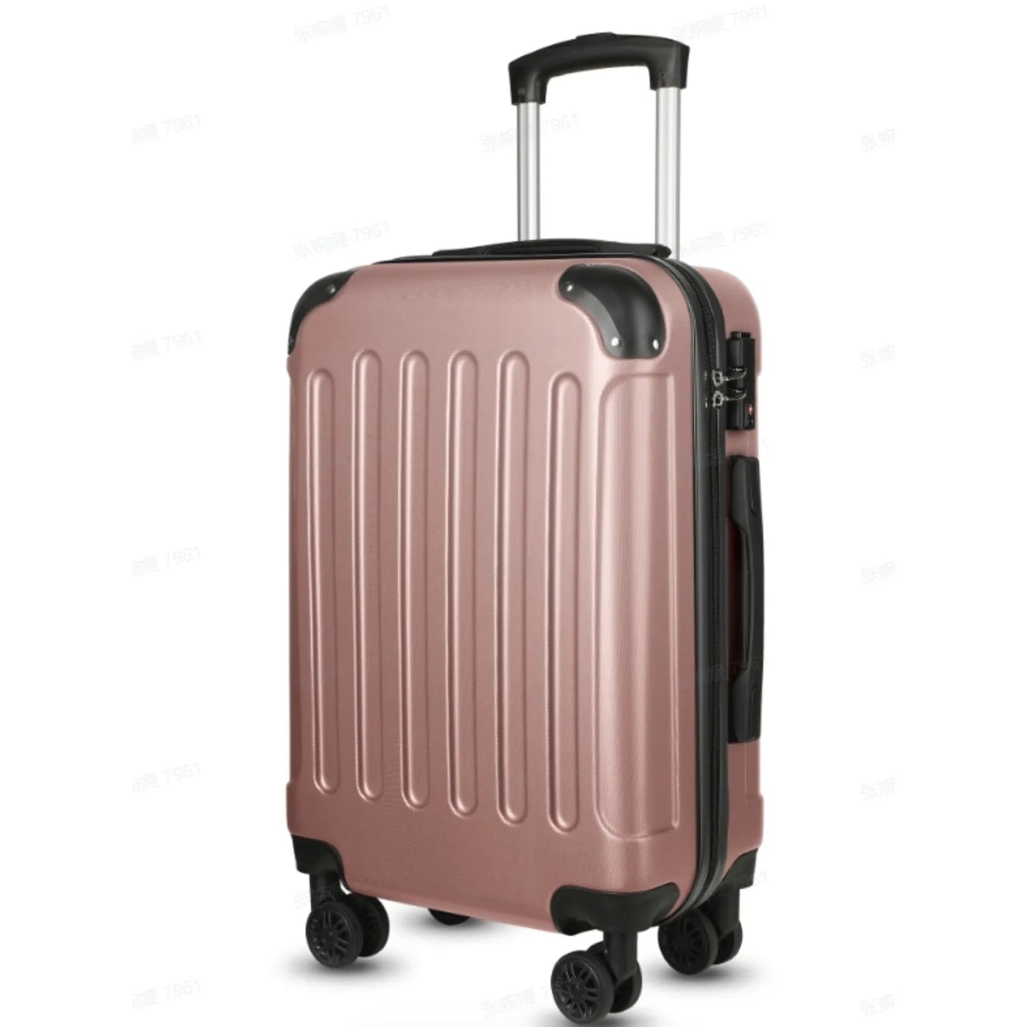 LUGGEX Carry On Luggage for Airplanes, Travel Suitcases with Wheels (White, 20-Inch)