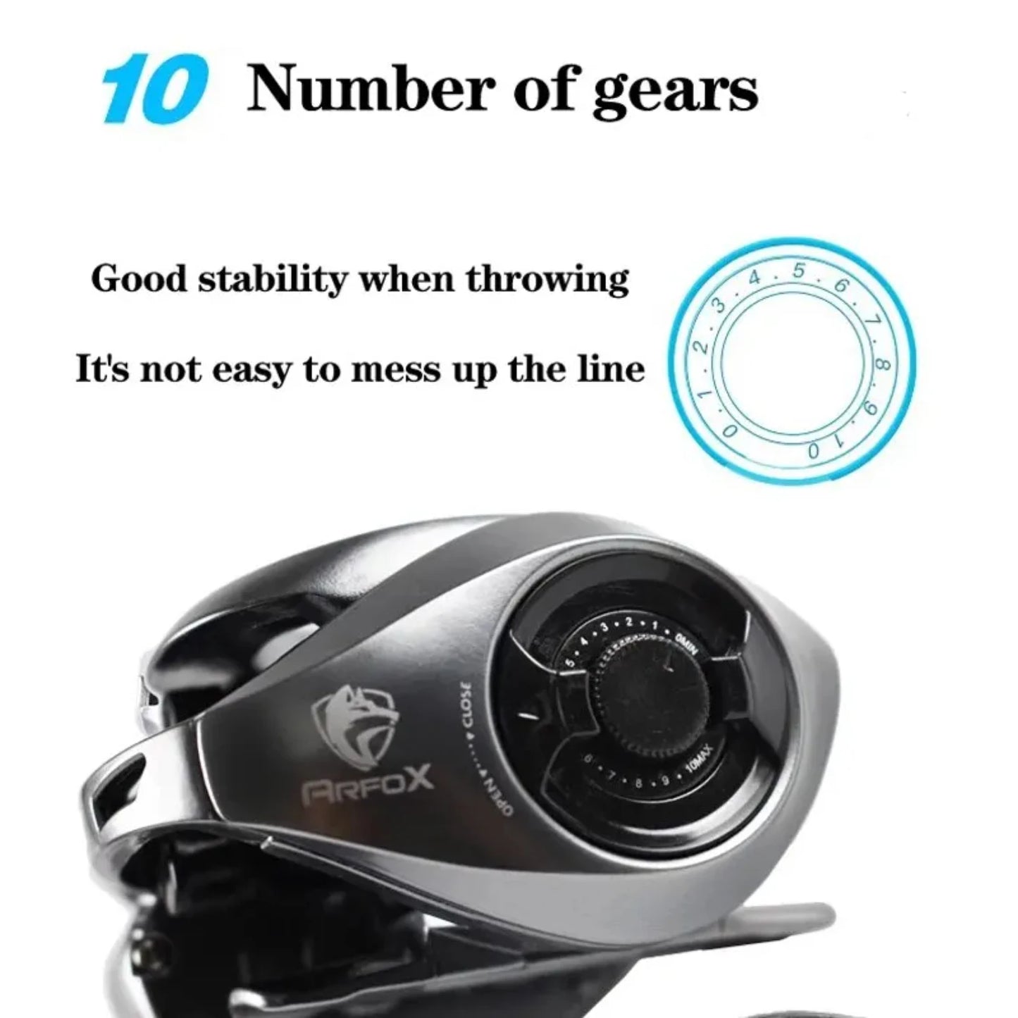Generation Baitcasting Reel  Braking System 7.3 1 Gear Ratio 5+1 Ball Bearings 8KG Max Drag Fishing Coil