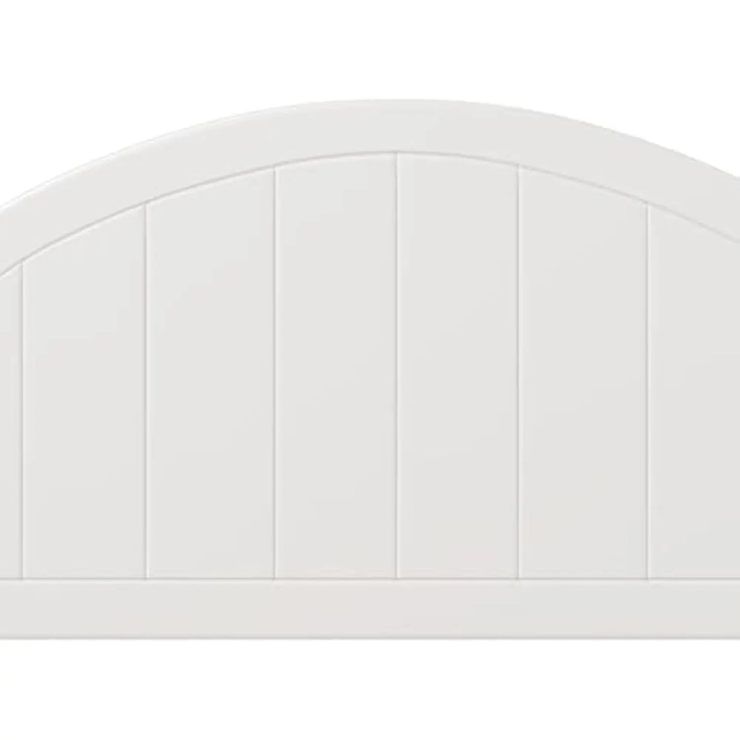 Solid Wood Platform Bed with Pine Headboard, White Traditional Concise Style Full Bed Frame with Slats Support for Bedroom, Gue