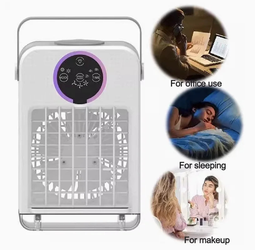 Cooling fan USB powered air conditioning fan Small water cooling fan Spray fan Desktop fan Available worldwide portable