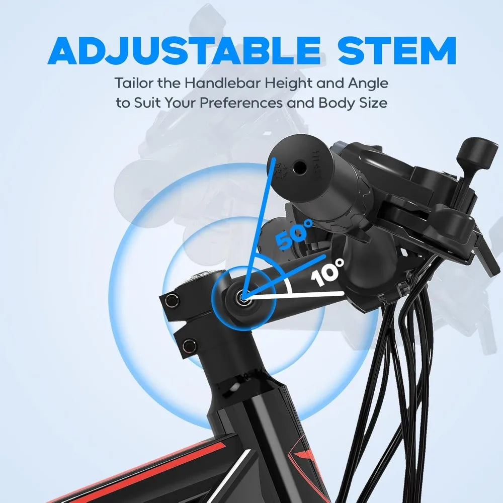 Electric Bike-26 Electric Mountain Bike-Peak 750W Brushless Motor 20MPH 40 Miles-Lightweight E Bike 46lb Aluminum Frame