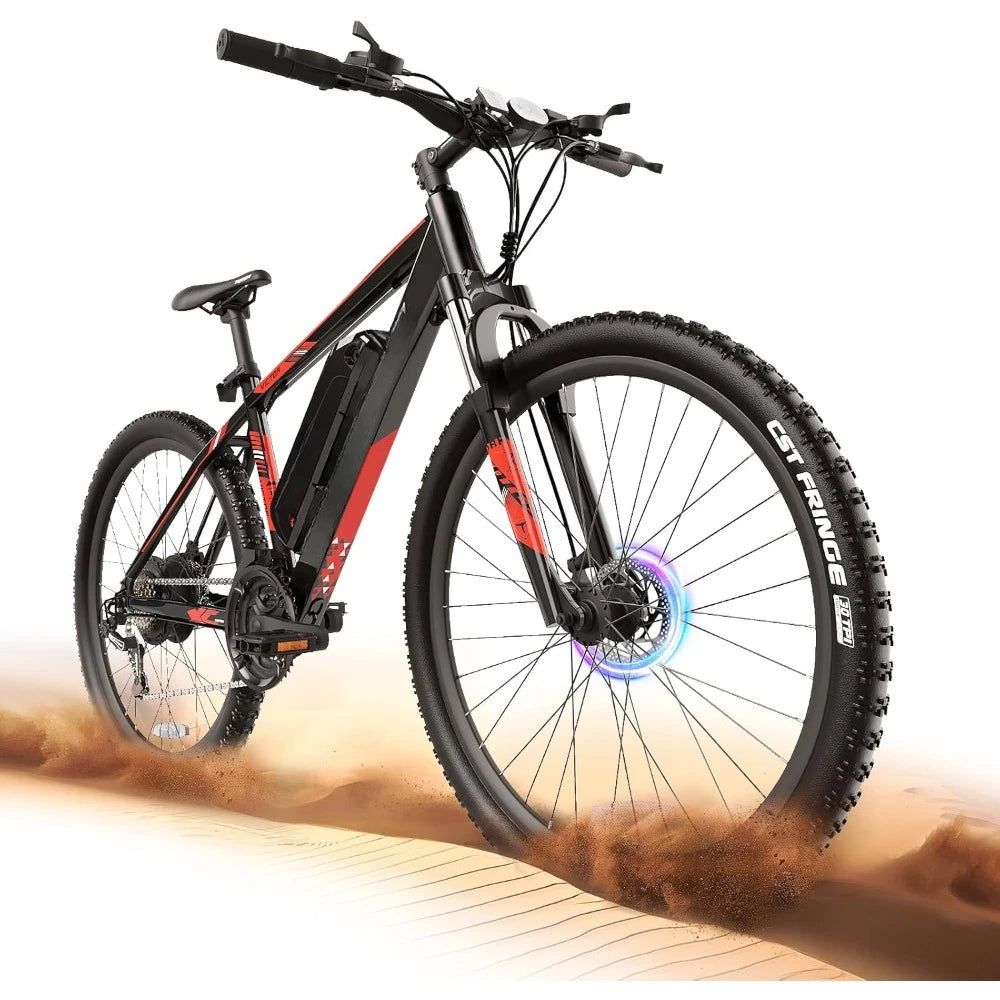 Electric Bike-26 Electric Mountain Bike-Peak 750W Brushless Motor 20MPH 40 Miles-Lightweight E Bike 46lb Aluminum Frame