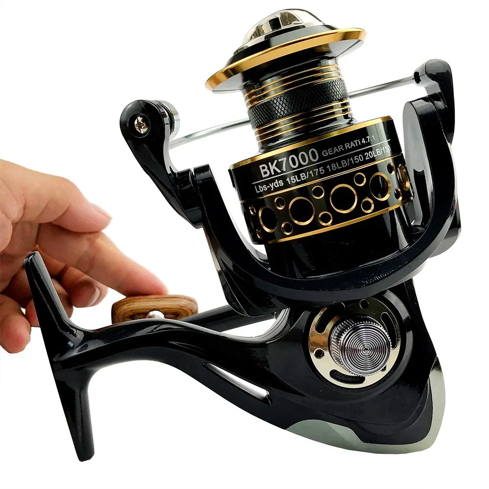 Spinning Fishing Reel 2000-7000 All Metal Saltwater Freshwater Fishing Reel Tackle Accessories Max Drag 8-10Kg Carp Fishing Fish