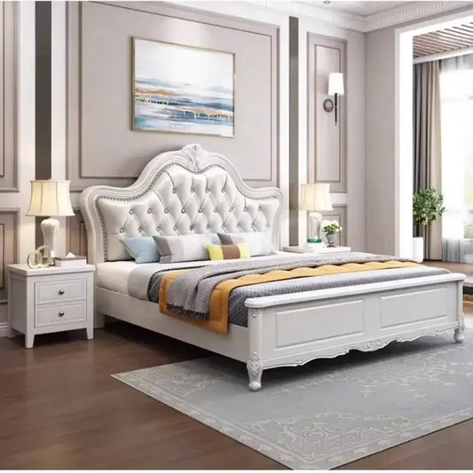 Large Platform Wood Bed Frame Waterproof Modern King Size Frames Double Bed Monster Headboards Camas Matrimoniales Furniture