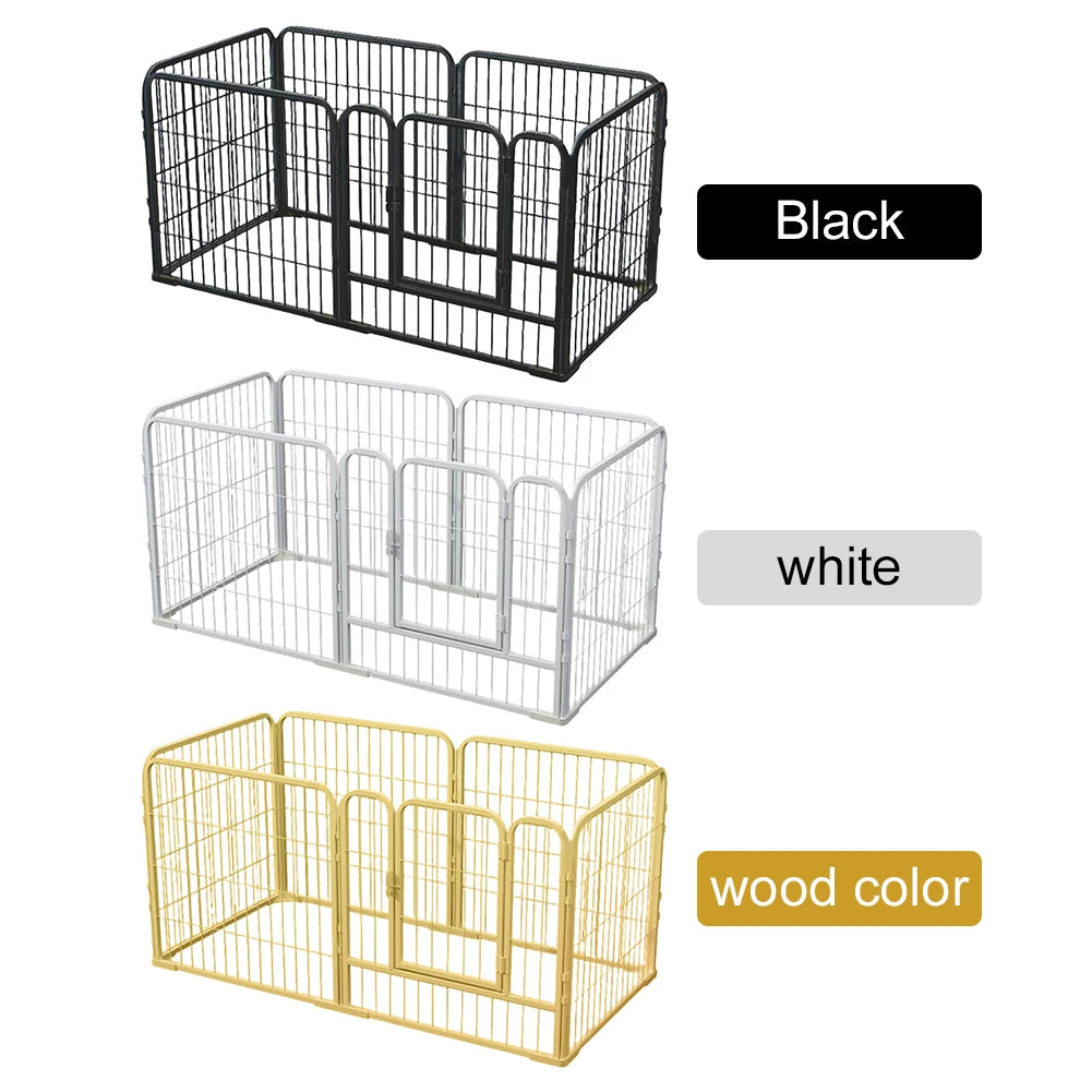 6 Panels Heavy Duty Dog Puppy Playpen Foldable Puppy Kennel Cage Fence Dog Exercise Fence for Dog Cat Rabbit Exercise