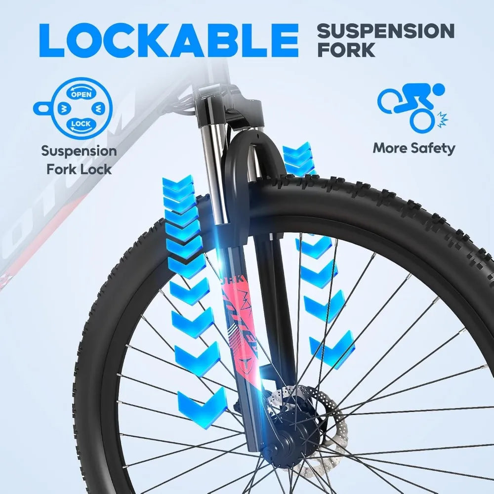 Electric Bike-26 Electric Mountain Bike-Peak 750W Brushless Motor 20MPH 40 Miles-Lightweight E Bike 46lb Aluminum Frame