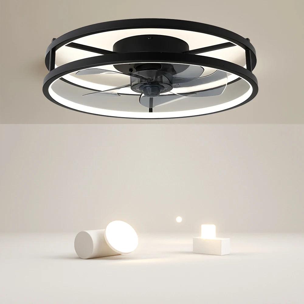 Ceiling Fan Light Living Room Bedroom Modern Electric Fan Simple Home Intelligent Ceiling Fan with Remote Control and Led Light