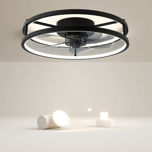 Ceiling Fan Light Living Room Bedroom Modern Electric Fan Simple Home Intelligent Ceiling Fan with Remote Control and Led Light
