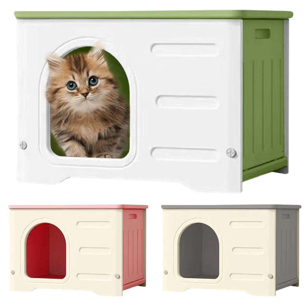 Cat Dog Nest Windproof Rainproof Cozy House for Small Pets Four Seasons Universal Shelter Stray Waterproof Pet Shelter