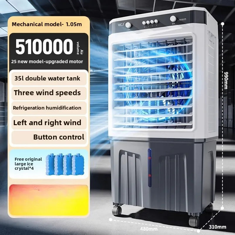 Fan Refrigeration Household Air Cooler Small Water Cooling  Mobile Industrial Water Air Conditioner Kitchen Air Conditioner Fan